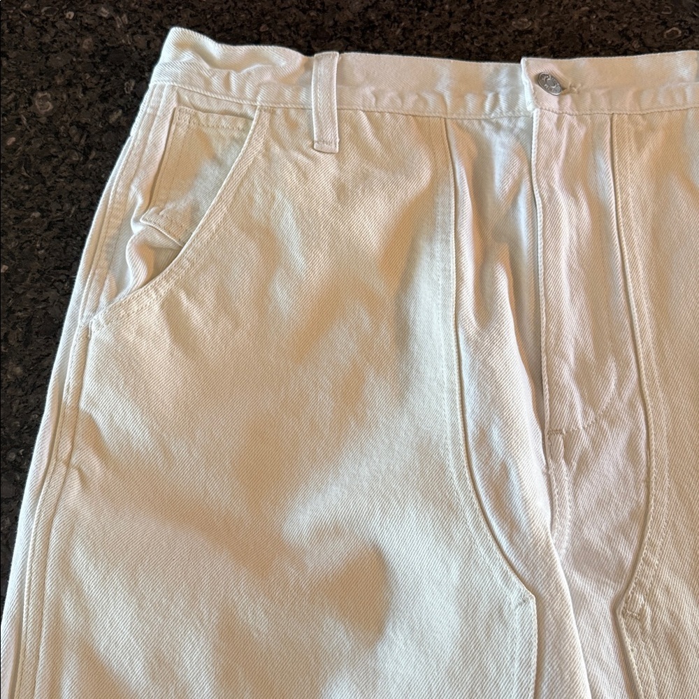 Madewell The Perfect Vintage Straight Jeans In Cream/White - Picture 6 of 11